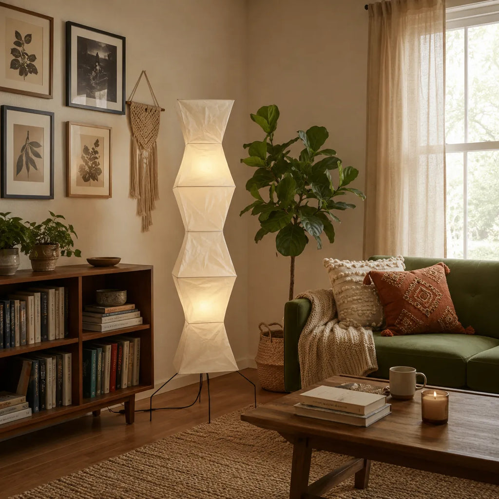 Odelia Japanese Mulberry Paper Floor Lamp