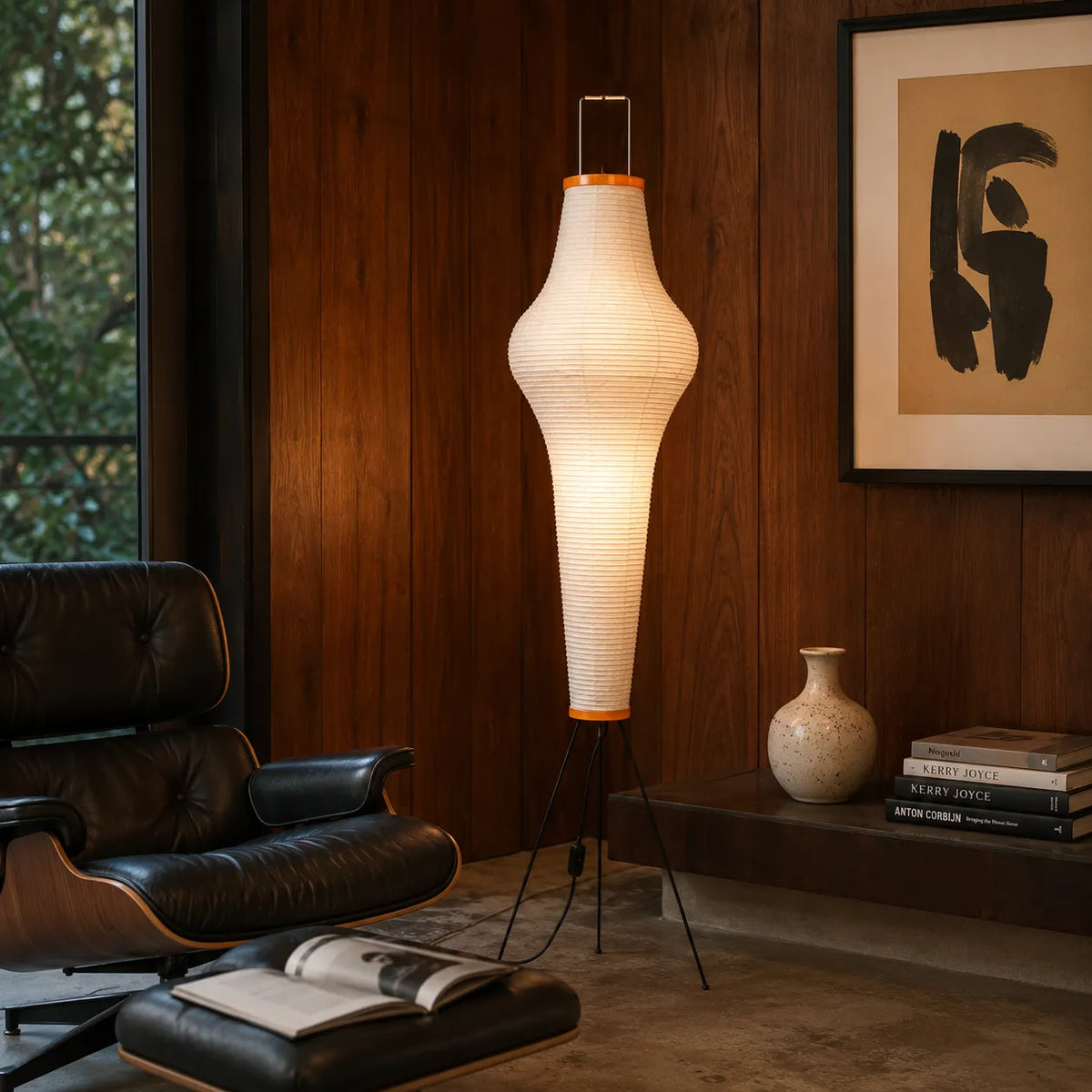 Odelia Japanese Mulberry Paper Floor Lamp