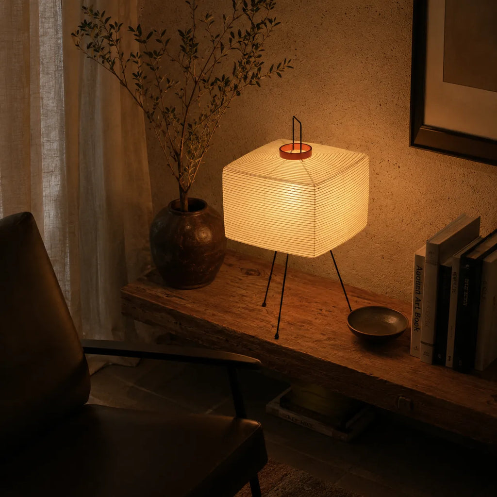 Petra Japanese Rice Paper Globe Floor Lamp