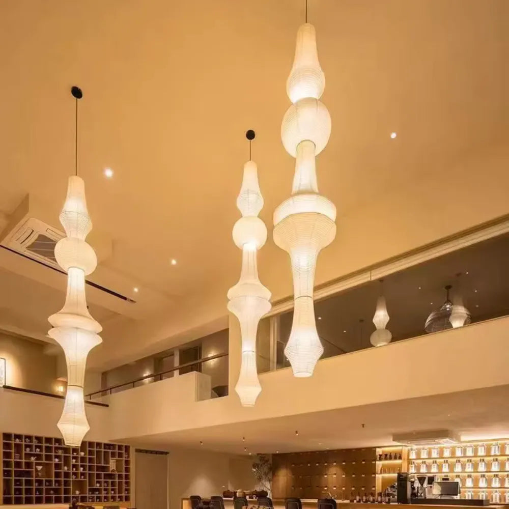 Pascal Japanese Mulberry Rice Paper Pendant Light