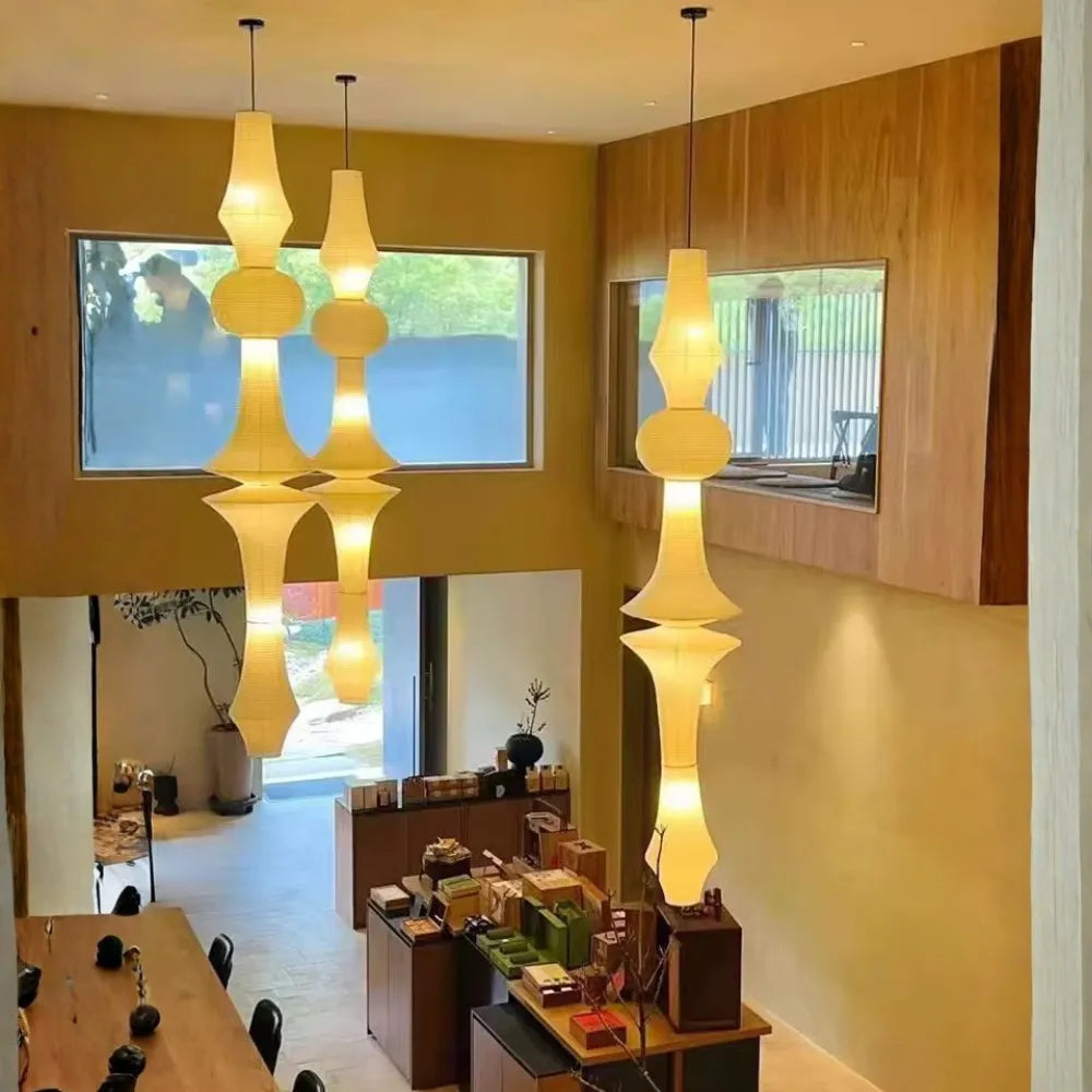 Pascal Japanese Mulberry Rice Paper Pendant Light