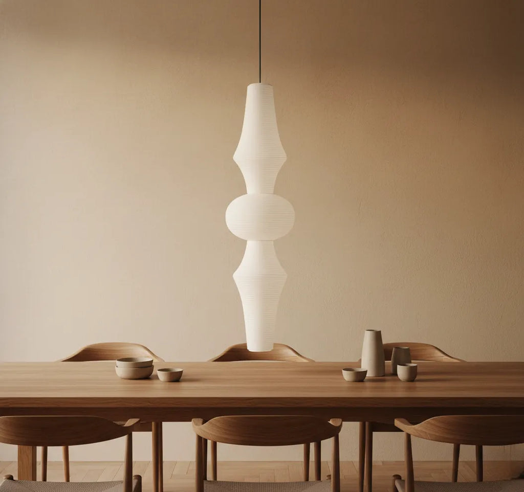 Pascal Japanese Mulberry Rice Paper Pendant Light