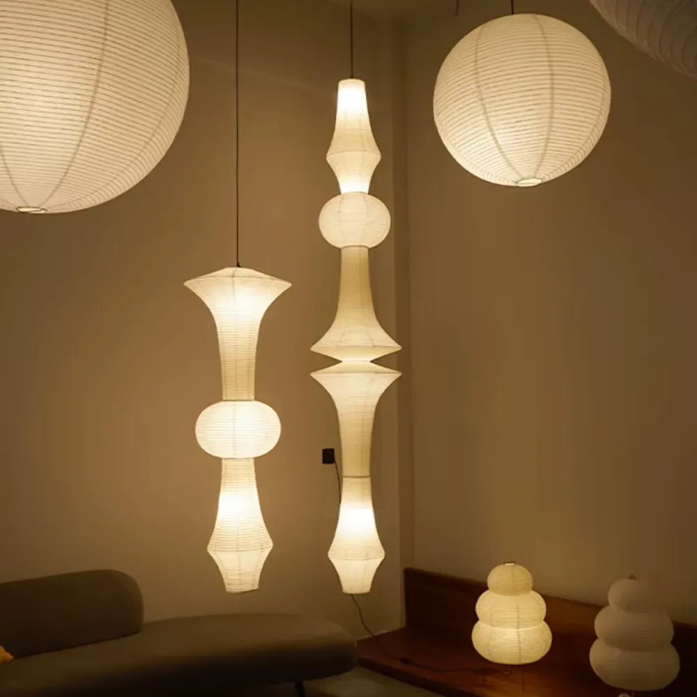 Pascal Japanese Mulberry Rice Paper Pendant Light