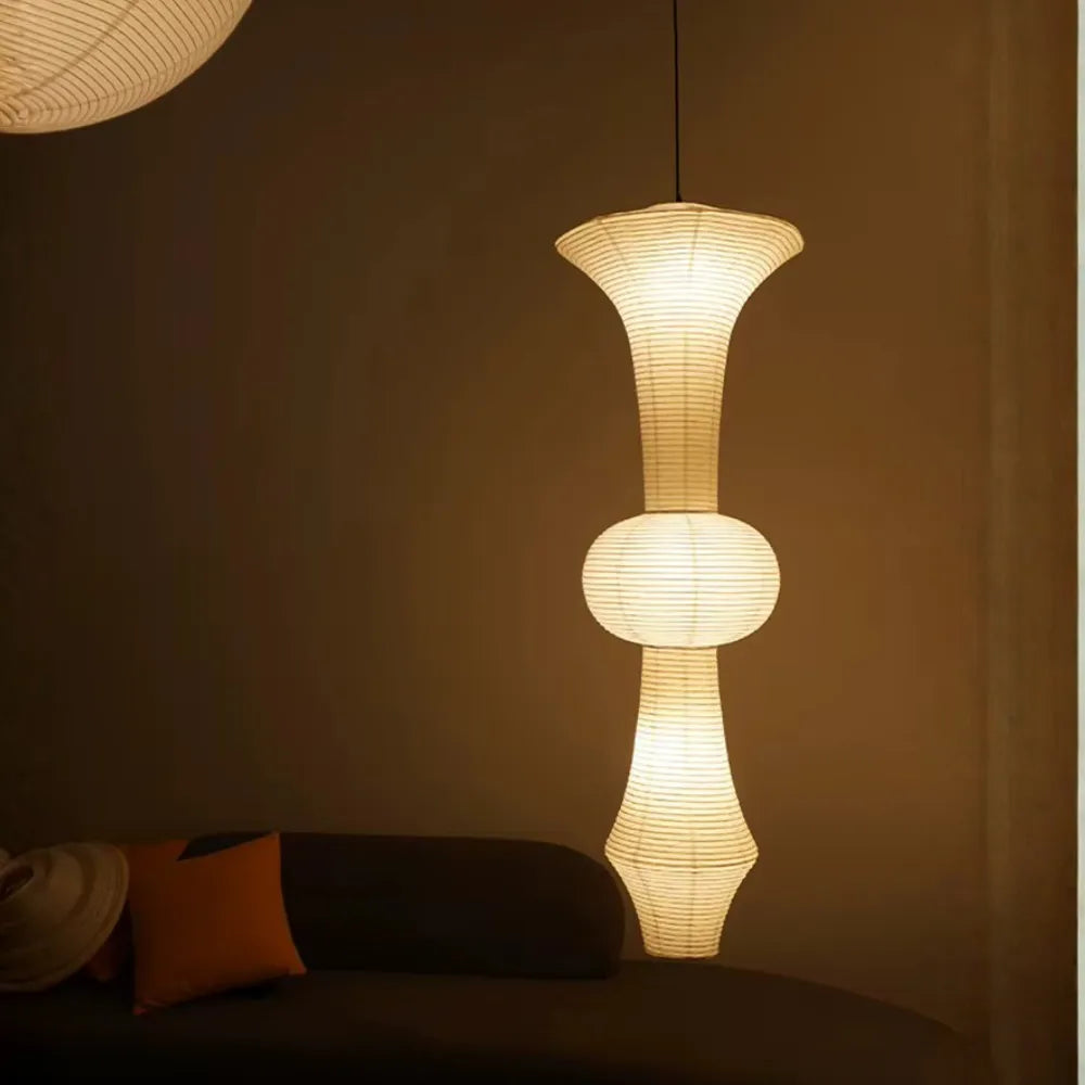 Pascal Japanese Mulberry Rice Paper Pendant Light