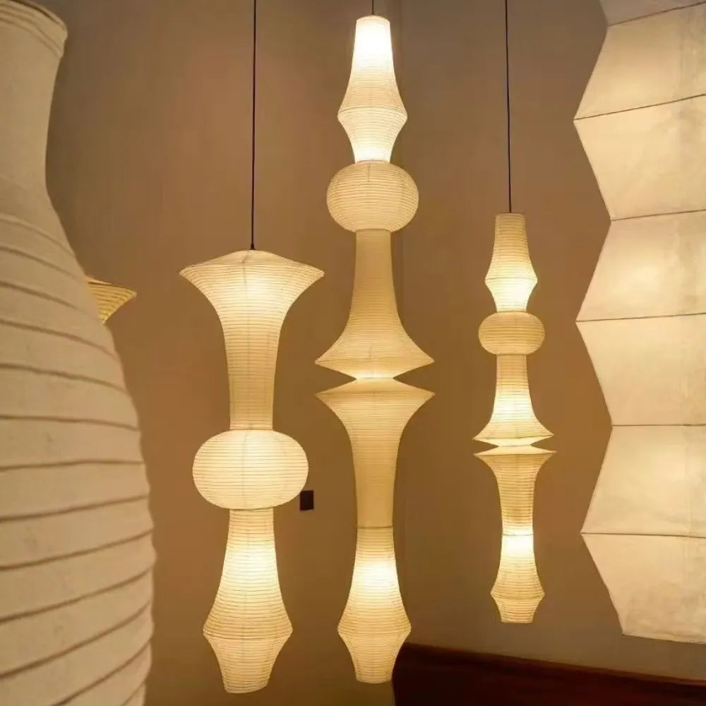 Pascal Japanese Mulberry Rice Paper Pendant Light