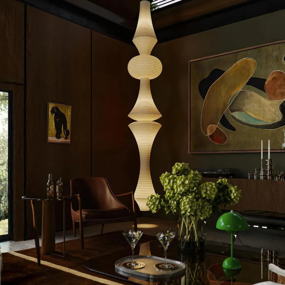 Pascal Japanese Mulberry Rice Paper Pendant Light