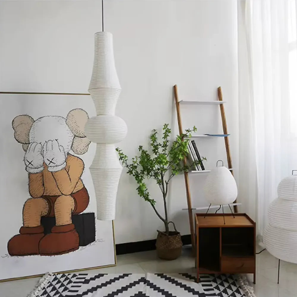 Pascal Japanese Mulberry Rice Paper Pendant Light