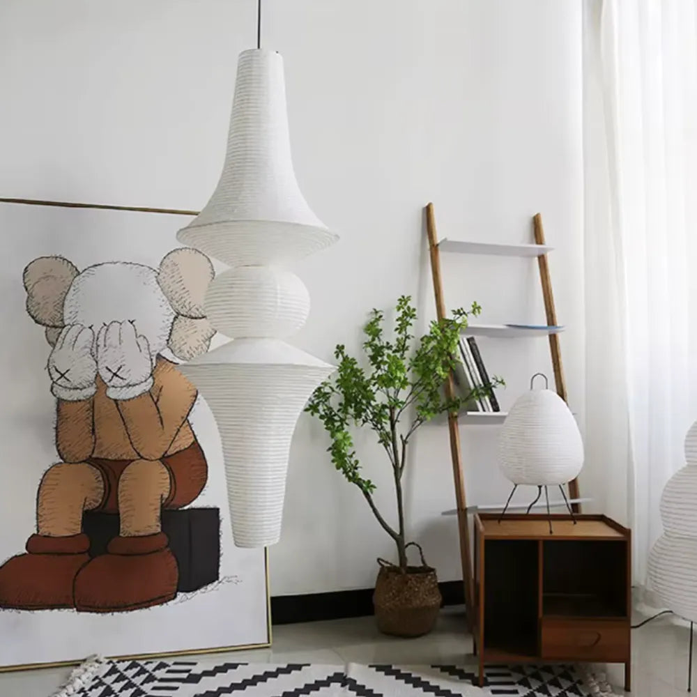 Pascal Japanese Mulberry Rice Paper Pendant Light