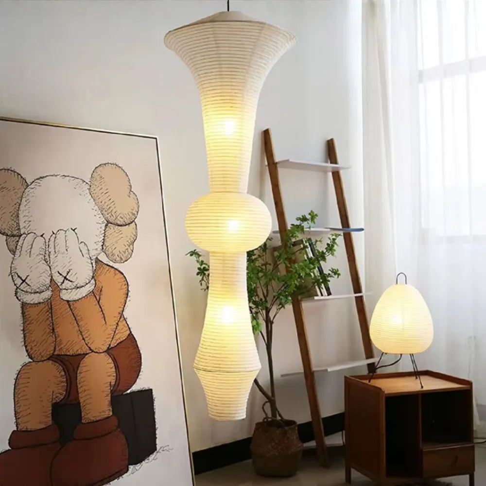 Pascal Japanese Mulberry Rice Paper Pendant Light
