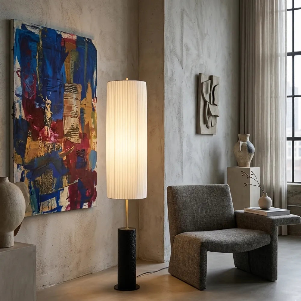 Tristan Japanese Fabric Floor Lamp
