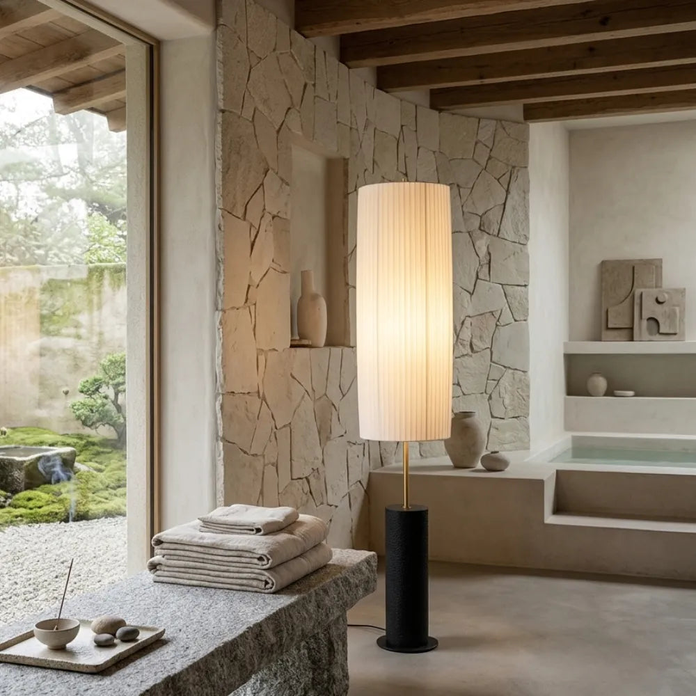Tristan Japanese Fabric Floor Lamp