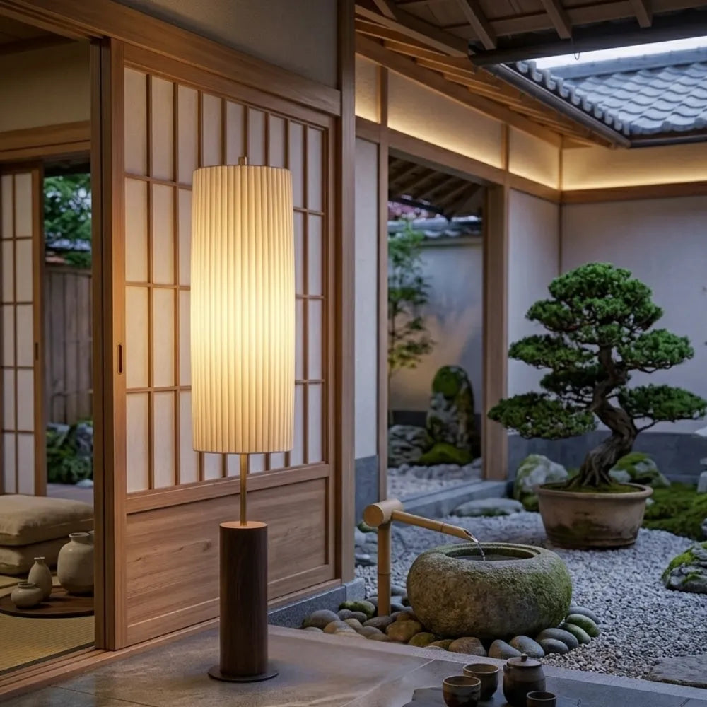 Tristan Japanese Fabric Floor Lamp