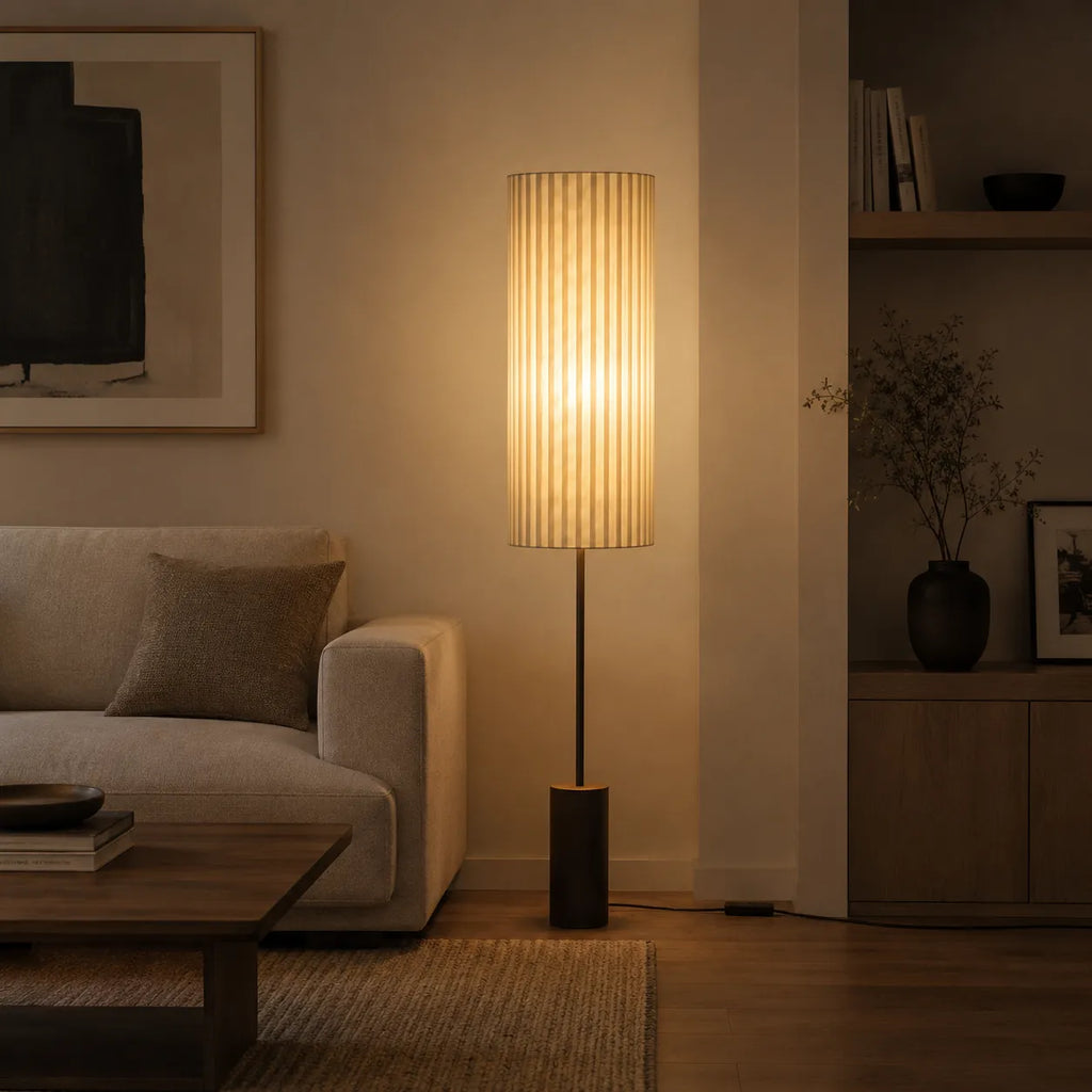 Tristan Japanese Fabric Floor Lamp