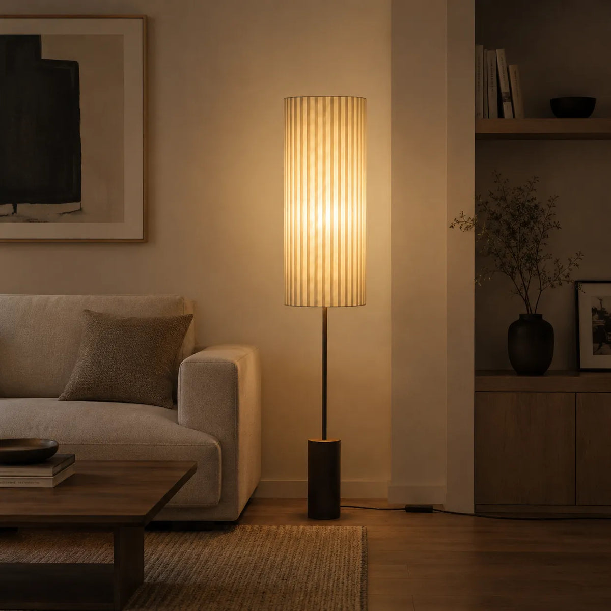 Tristan Japanese Fabric Floor Lamp