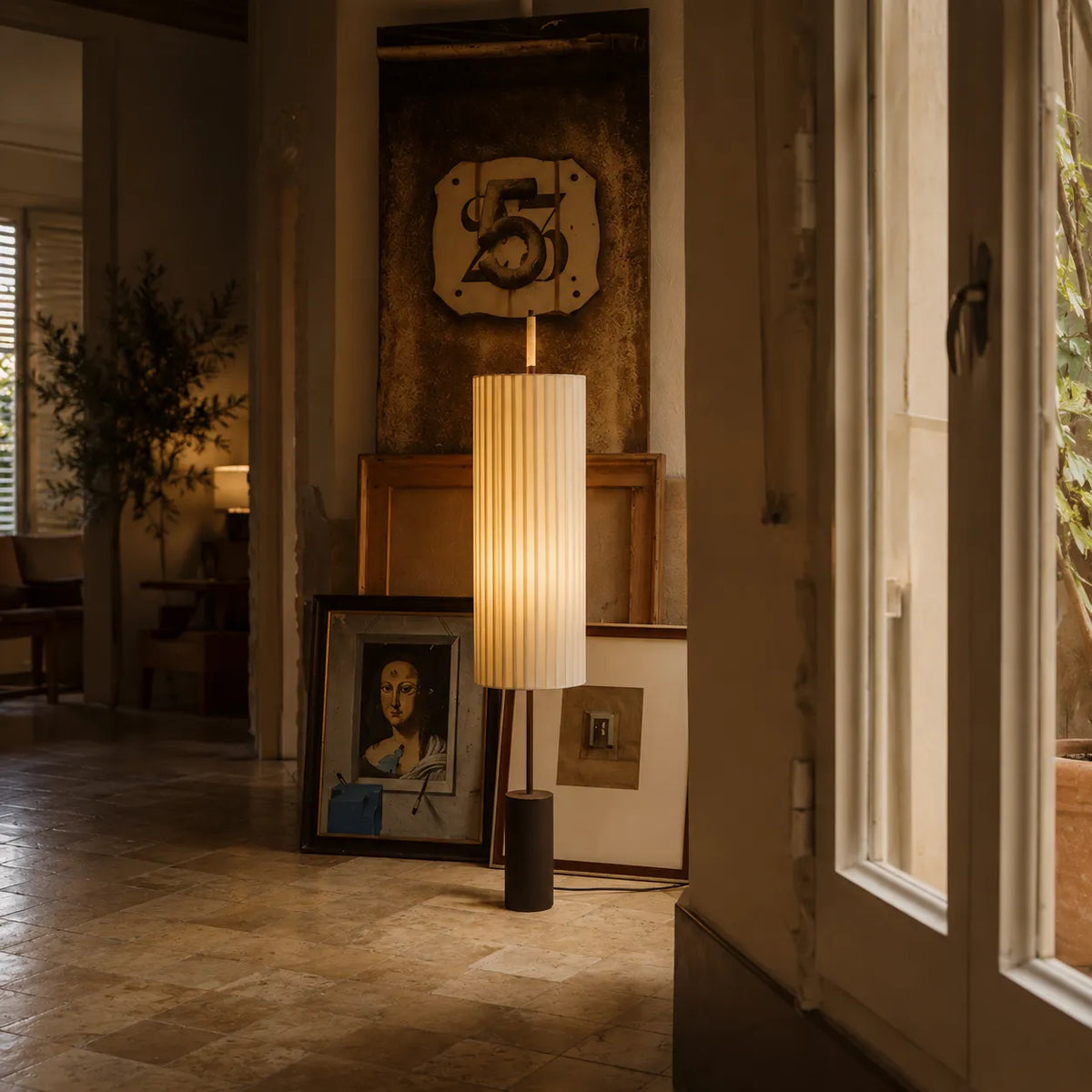 Tristan Japanese Fabric Floor Lamp