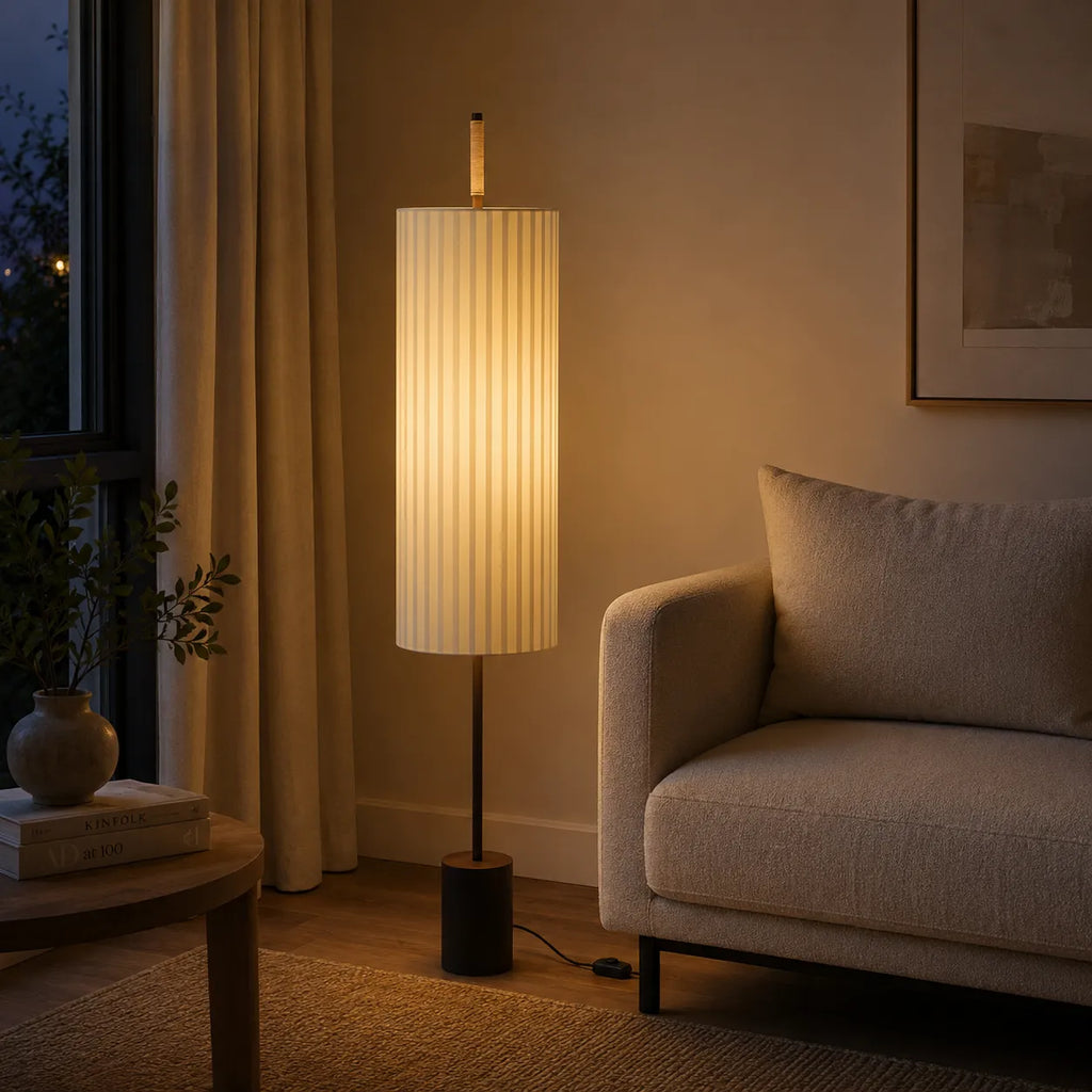 Tristan Japanese Fabric Floor Lamp