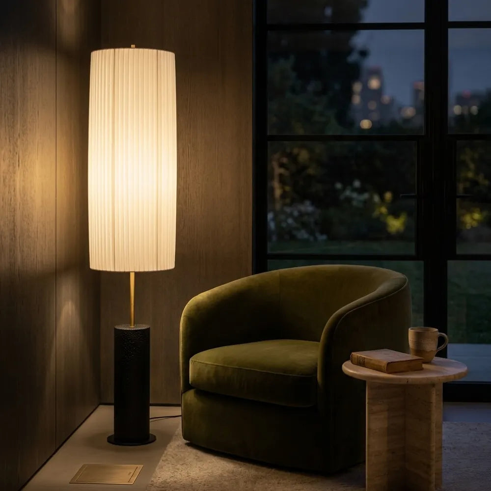 Tristan Japanese Fabric Floor Lamp