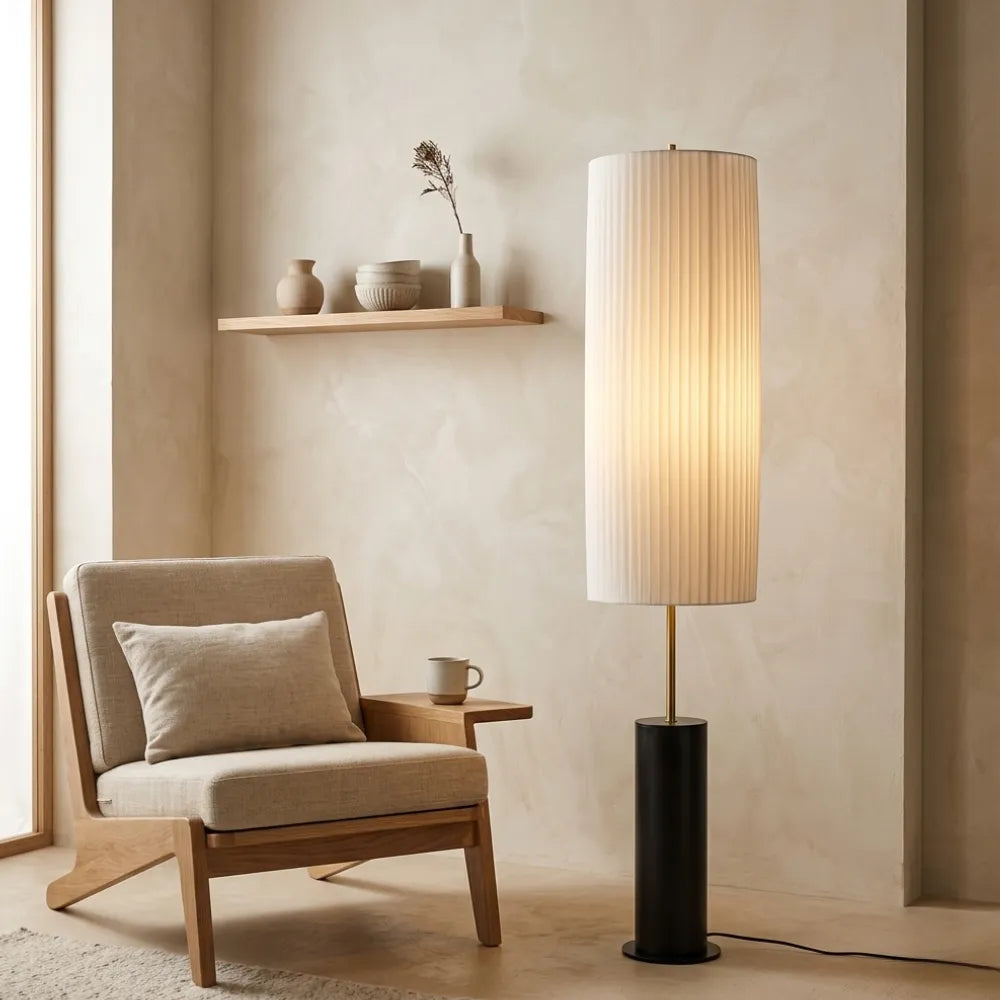 Tristan Japanese Fabric Floor Lamp