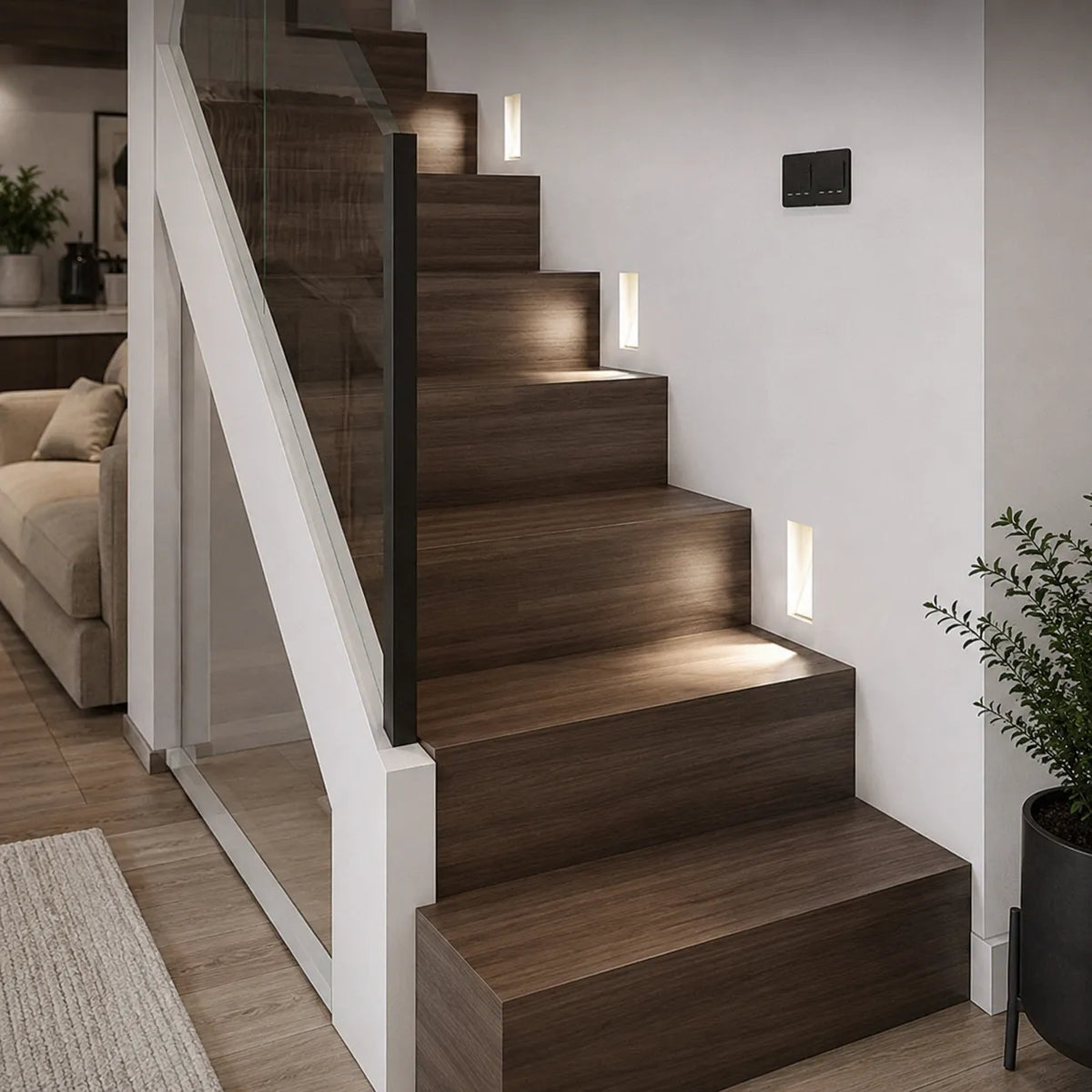Dessa Minimalist Motion Sensor LED Stair Wall Light