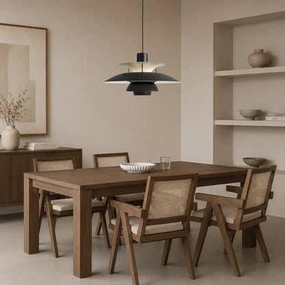 Layered Danish Pendant Light with Soft Downlight