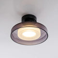 Avaena Modern Layered Glass Halo LED Flush Mount Ceiling Light