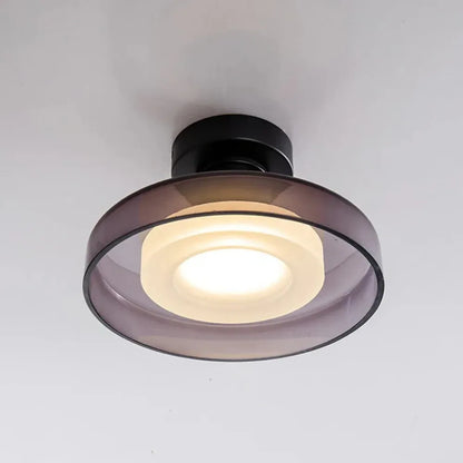 Layered Glass Halo Flush Mount Ceiling Light