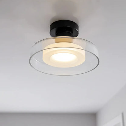 Layered Glass Halo Flush Mount Ceiling Light