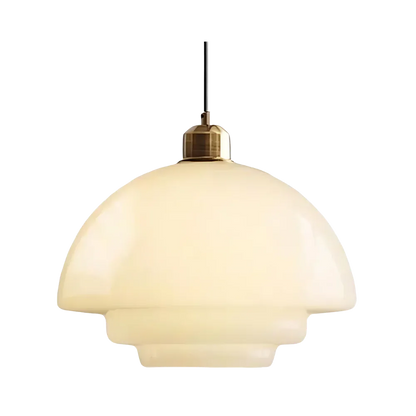 Layered Opal Glass Pendant Light with Soft Glow