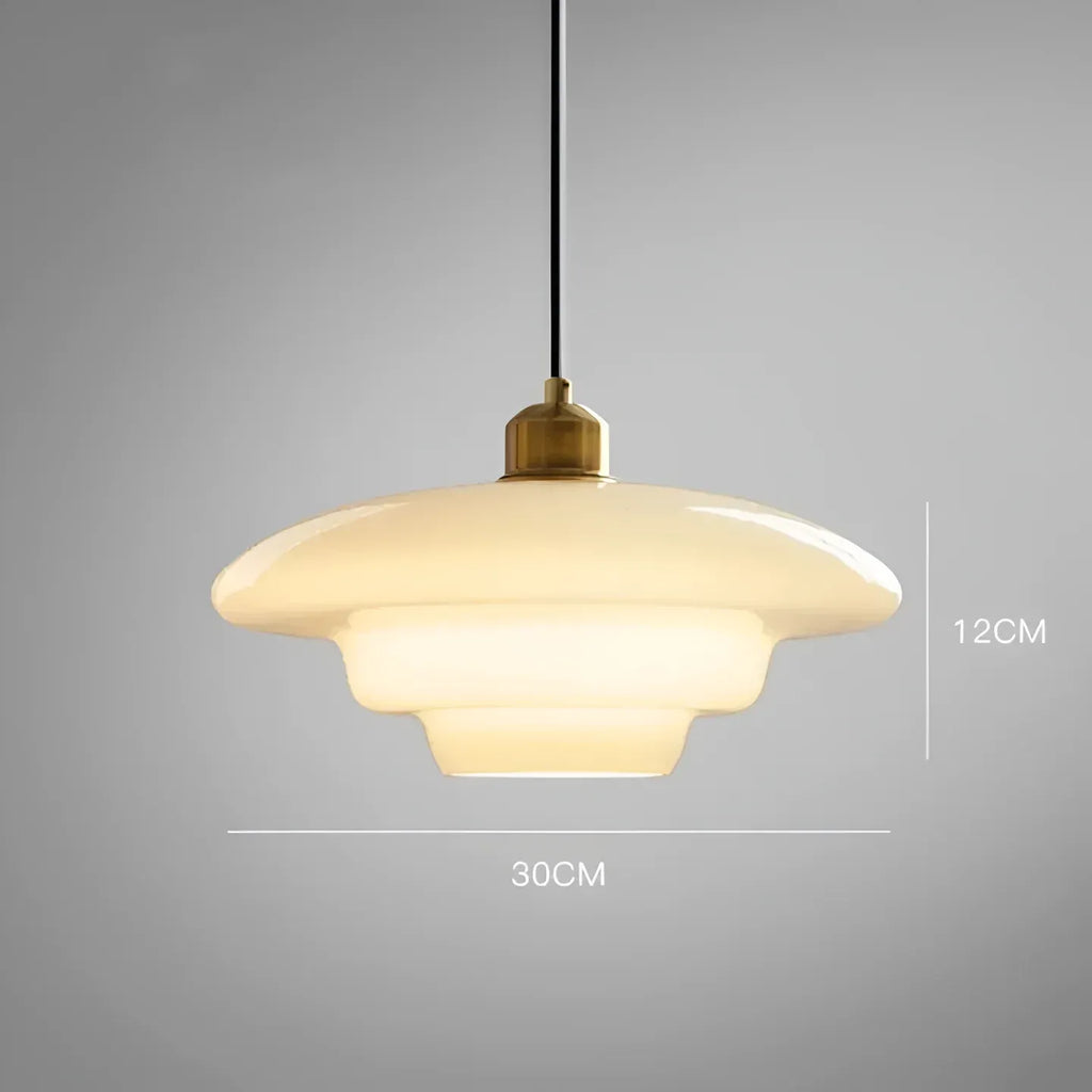 Mireya Modern Layered Opal Glass Pendant Light