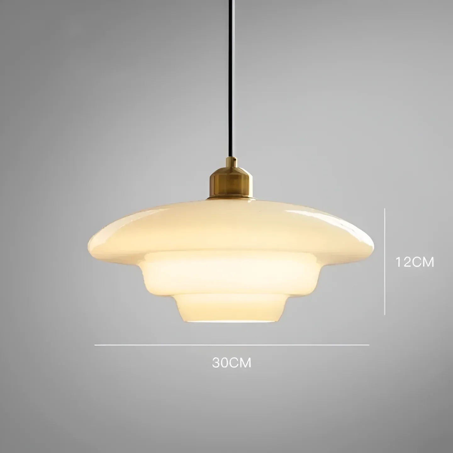 Layered Opal Glass Pendant Light with Soft Glow