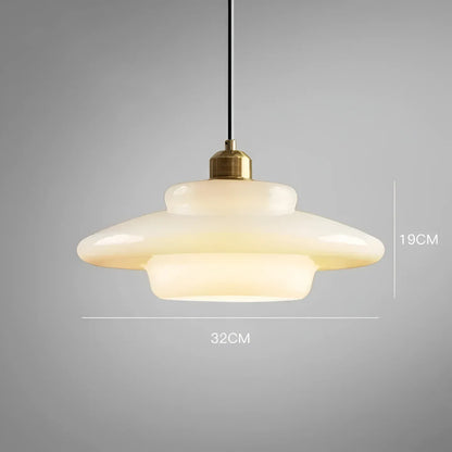 Layered Opal Glass Pendant Light with Soft Glow