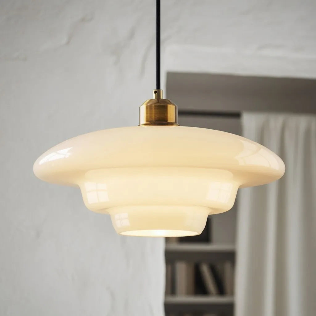 Mireya Modern Layered Opal Glass Pendant Light