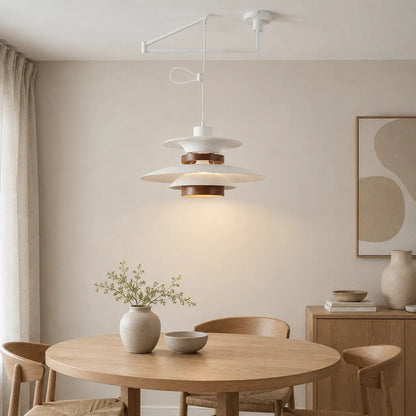 Lucien Adjustable Arm Layered Pendant Light