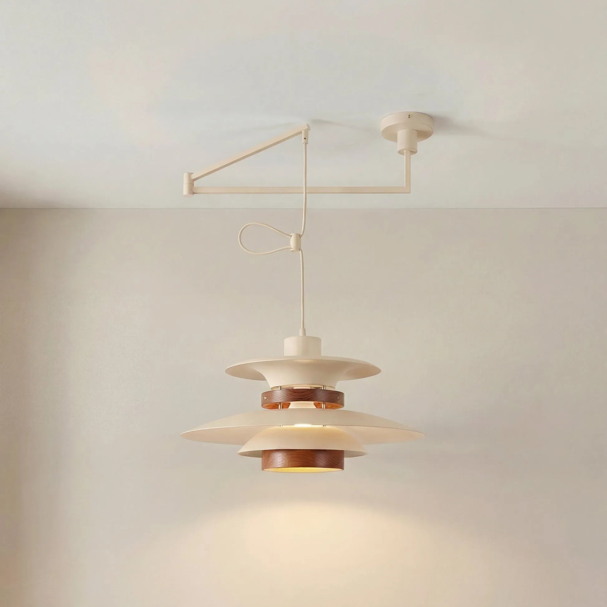 Lucien Adjustable Arm Layered Pendant Light
