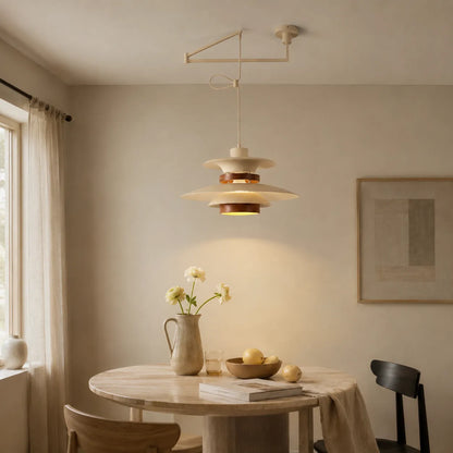 Lucien Adjustable Arm Layered Pendant Light