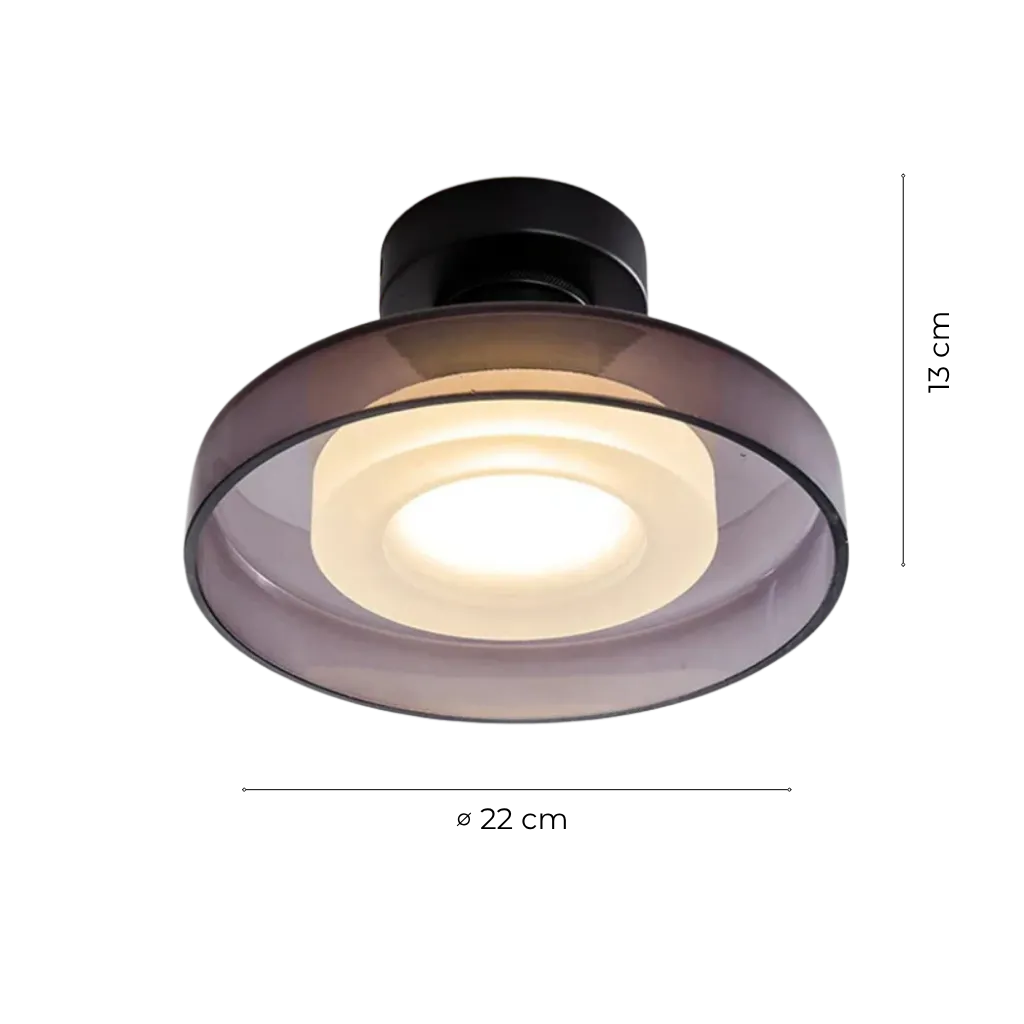 Layered Glass Halo Flush Mount Ceiling Light