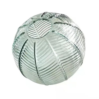 Leaf Pattern Glass Pendant Light with Nordic Elegance