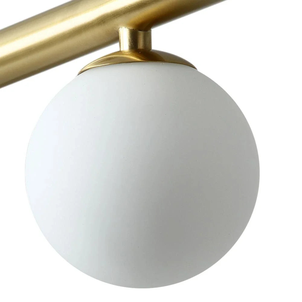 Zadie Mid-Century Glass Globe Linear Chandelier