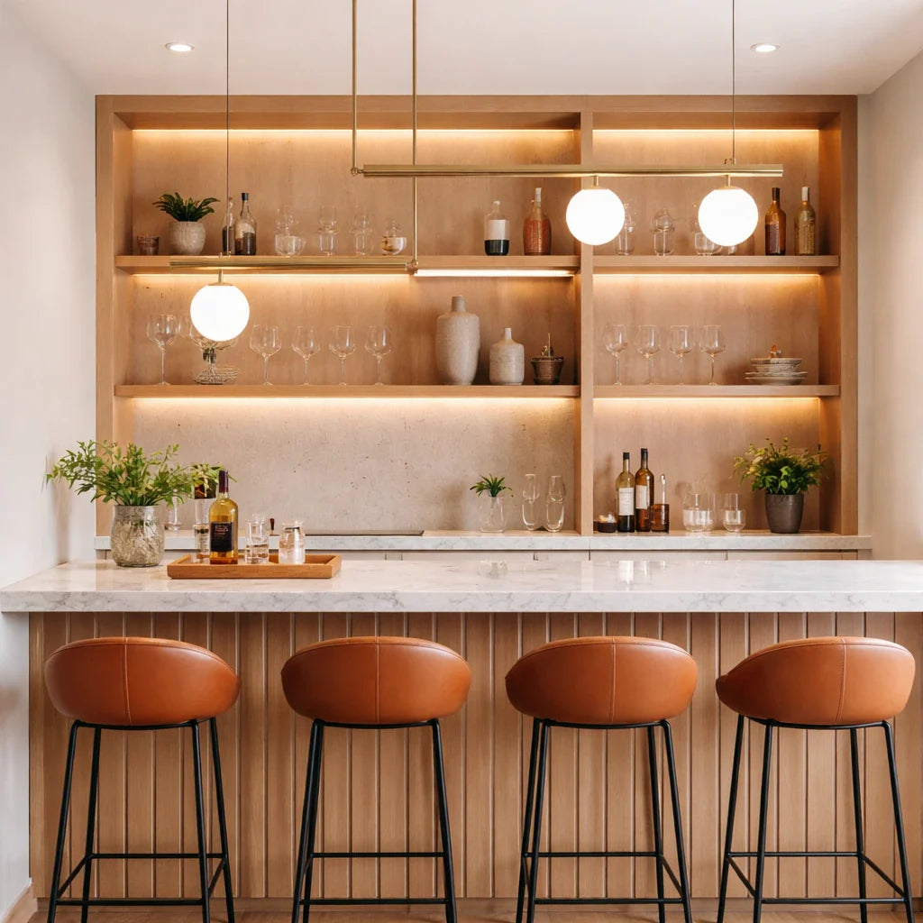 Zadie Mid-Century Glass Globe Linear Chandelier