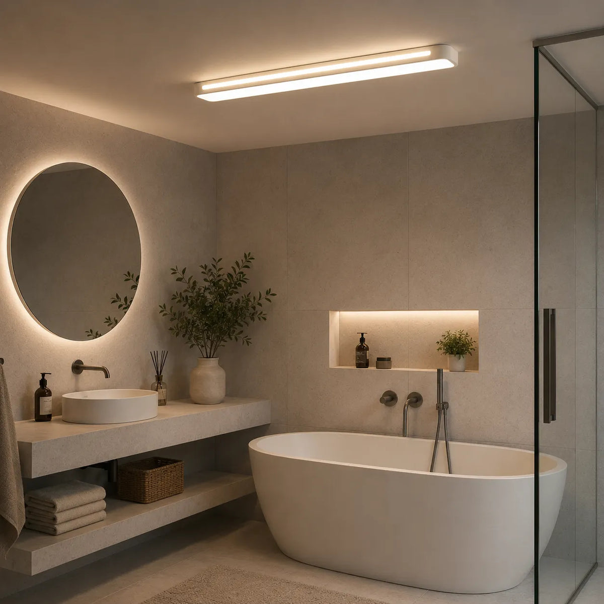 Avelara Modern Linear LED Flush Mount Ceiling Light
