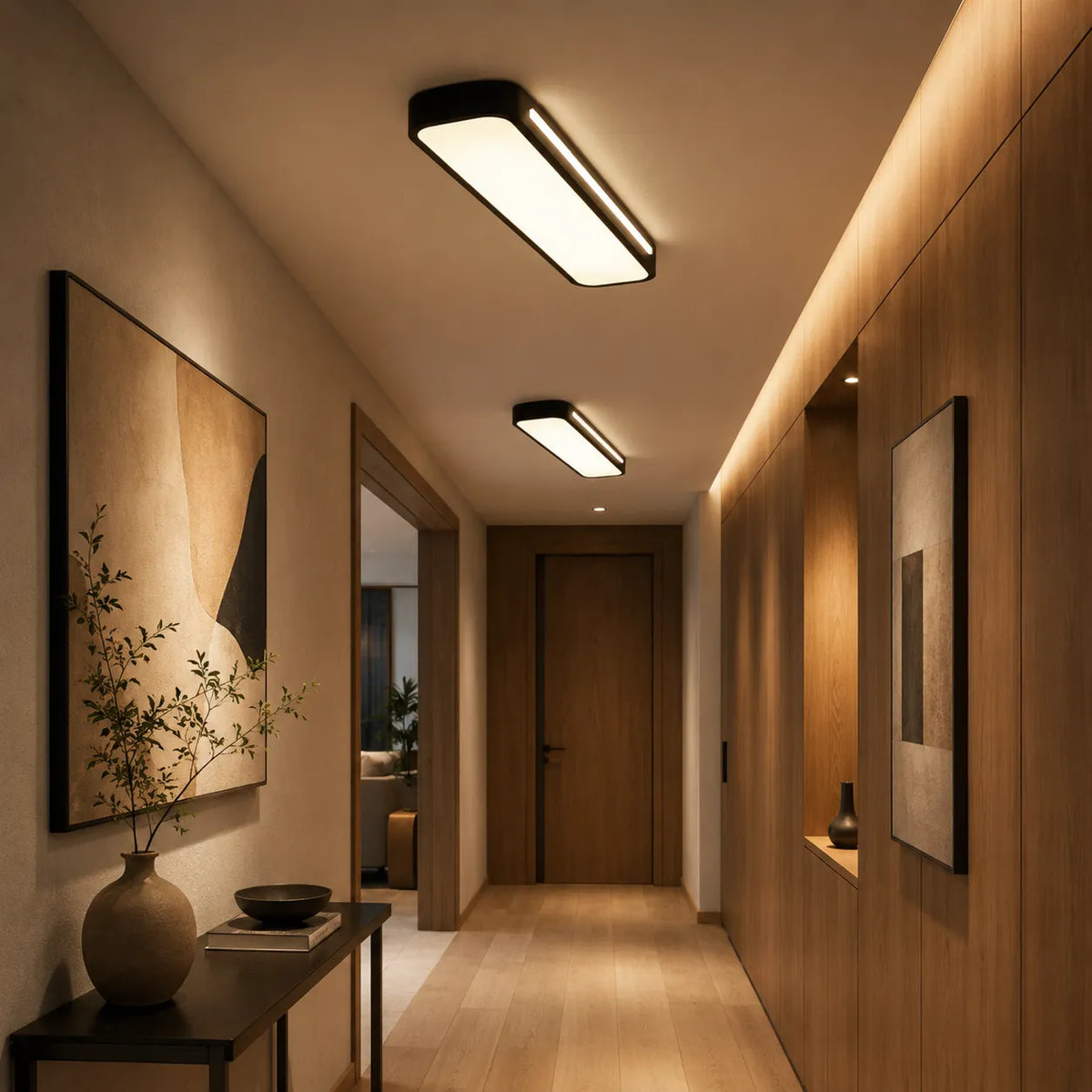 Avelara Modern Linear LED Flush Mount Ceiling Light