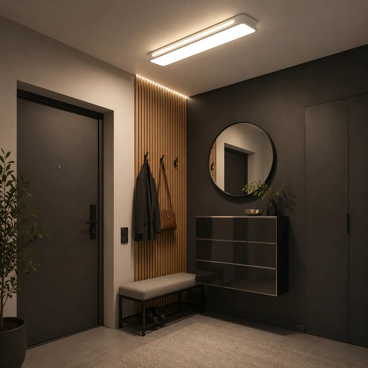 Avelara Modern Linear LED Flush Mount Ceiling Light