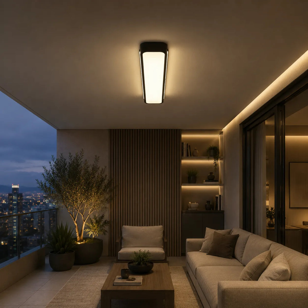 Avelara Modern Linear LED Flush Mount Ceiling Light
