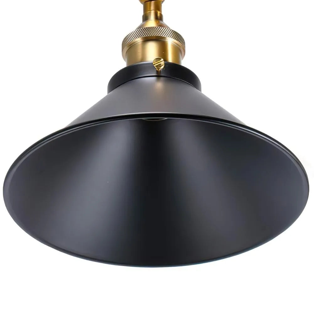 Paloma Industrial Brass-Accent Metal Cone Pendant Light