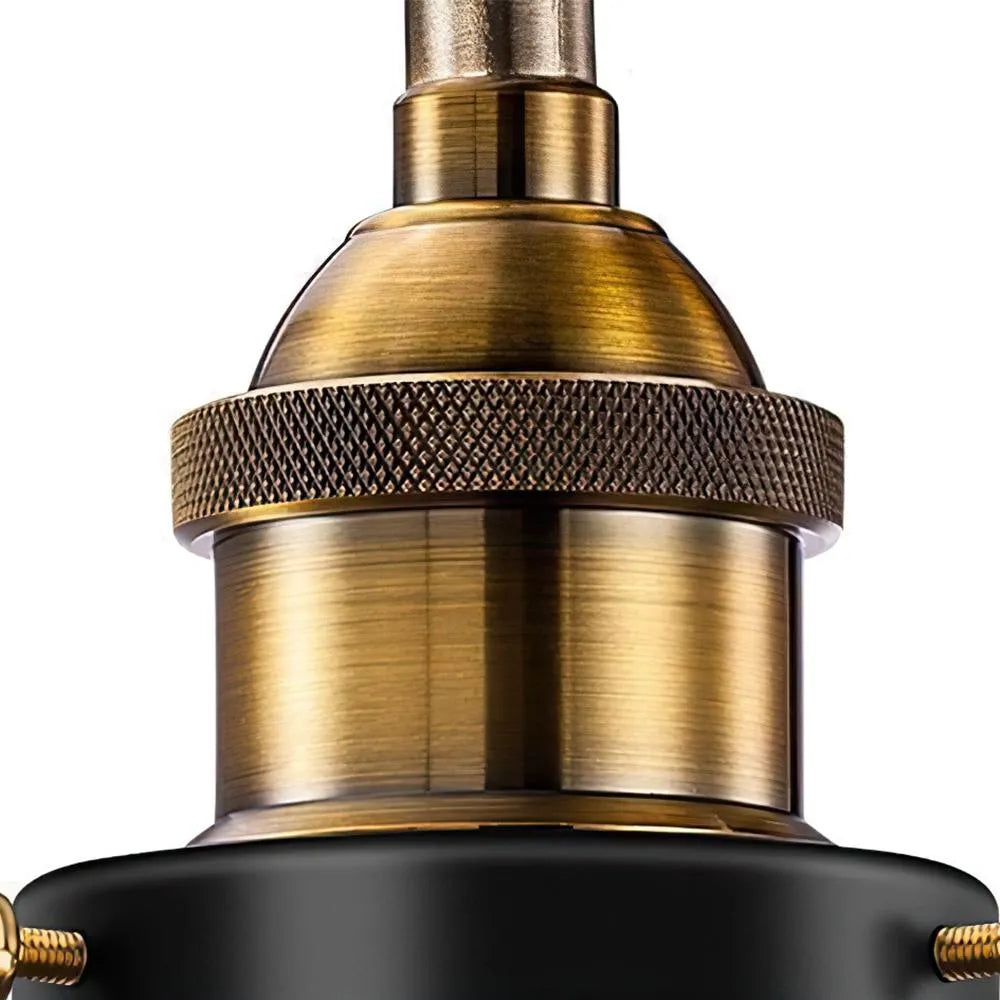 Paloma Industrial Brass-Accent Metal Cone Pendant Light