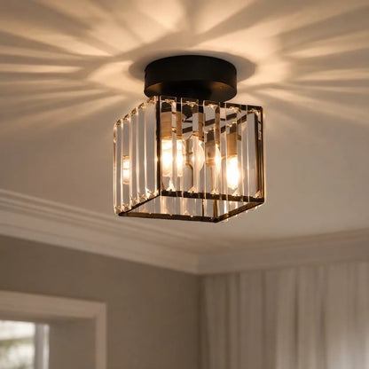 Lunara 1-Light Crystal Flush Mount Ceiling Light
