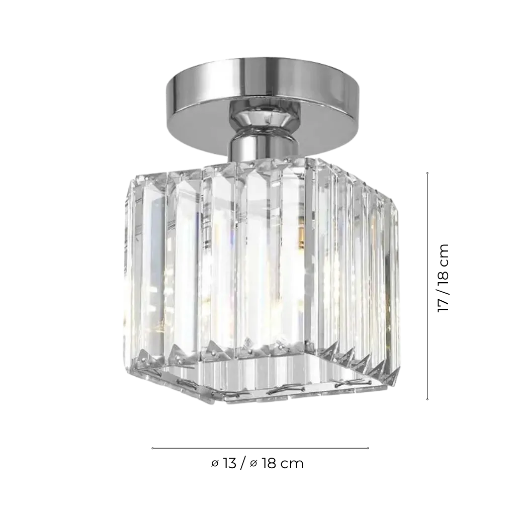 Lunara 1-Light Crystal Flush Mount Ceiling Light