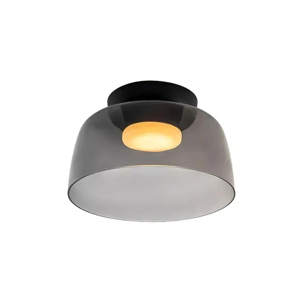 Luno Mid-Century Layered Glass LED Flush Mount Ceiling Light
