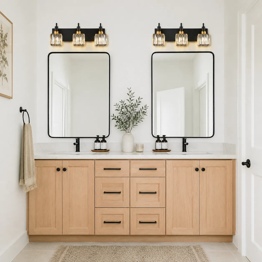 Fiora Modern Crystal Multi-Light Bathroom Vanity Light