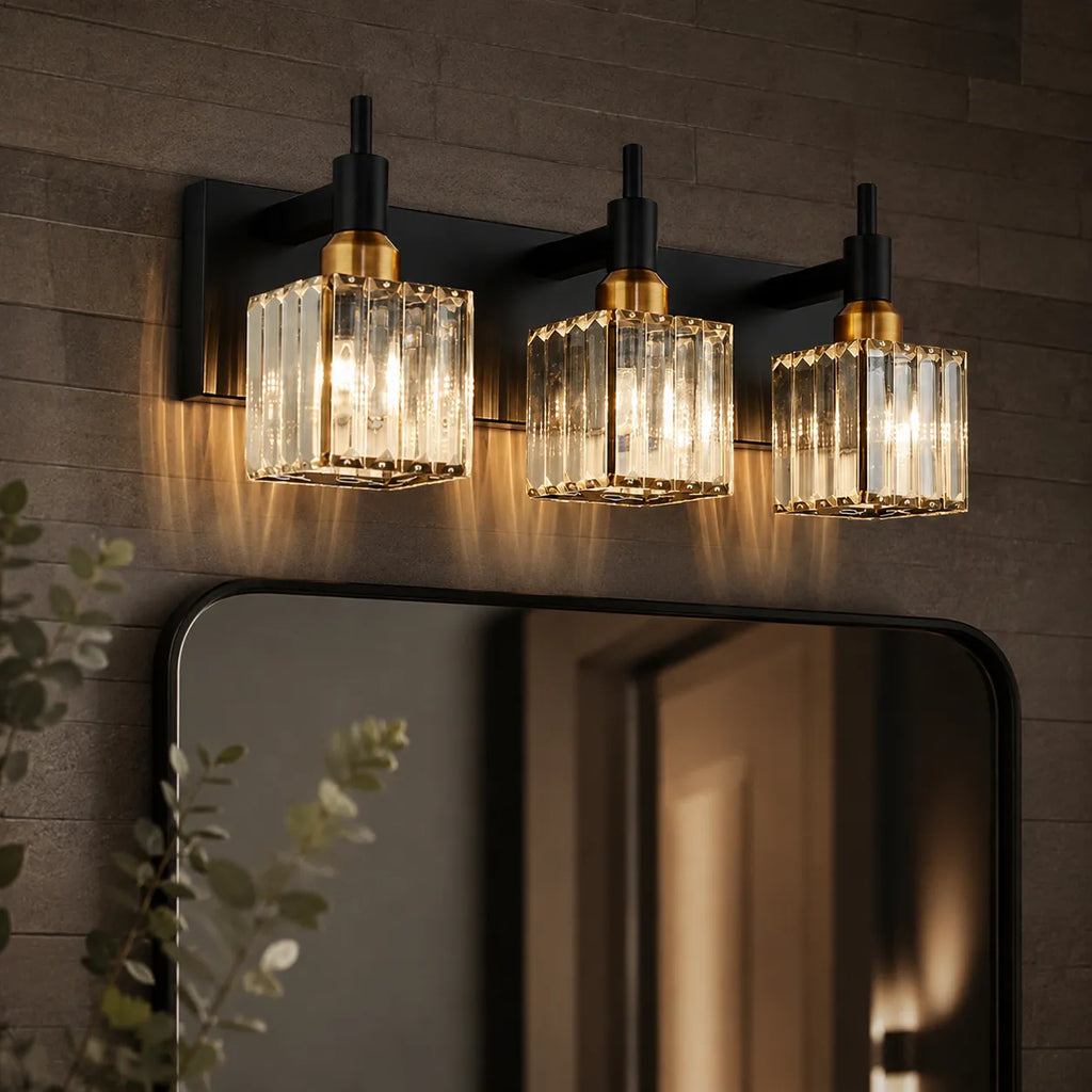 Fiora Modern Crystal Multi-Light Bathroom Vanity Light